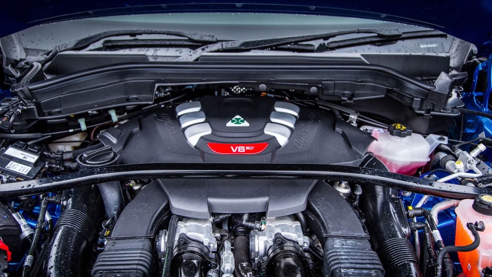 Alfa Romeo twin-turbo V6 in a Stelvio Quadrifoglio
